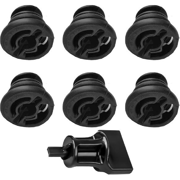 6 Pcs Oil Drain Plug No Leak 06L103801 with Oil Drain Plug Removal Tool for Volkswagen 1.8L 2.0L Petrol replacement for Aud Golf Passat