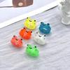 Cute Luminous Frog Resin Ring Colorful Novel Funny Animal Cartoon Finger Ring Glow In The Dark Aesthetic Rings for Girls