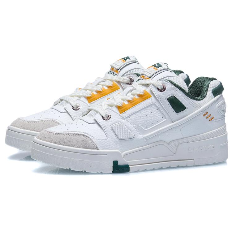 Li Ning Slip Resistant Abrasion Resistant Low top Skateboard Shoes Women's Ecru AGCR400-1