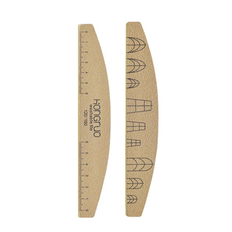 

1Pc Custom Nail Files with Scale 100/180/180 Grit Washable Buffing Stick for Gel Polish & Cat Eye Nails Manicure Pedicure Tools жовтий