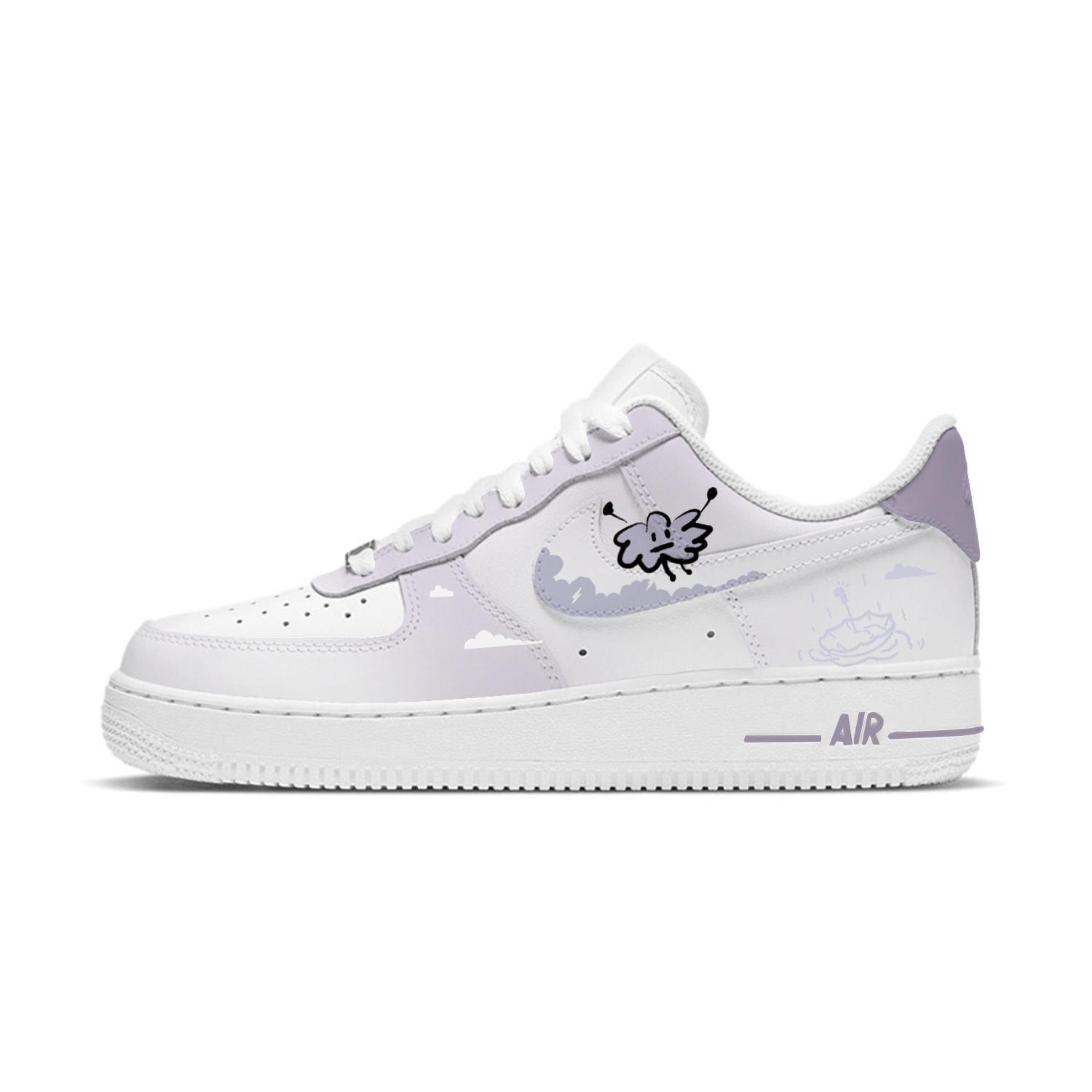 

Nike Air Force 1 Purple Umbrella Slip Resistant Abrasion Resistant Low top Skateboard Shoes Women s Purple White DD8959-100(Team298-) 35.5