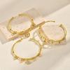 Fashion AAA Zircon Evil Eye Pendant Cuff Bracelet for Women Stainless Steel Turkish Lucky Eye Open Bangle Luxury Jewelry Gift