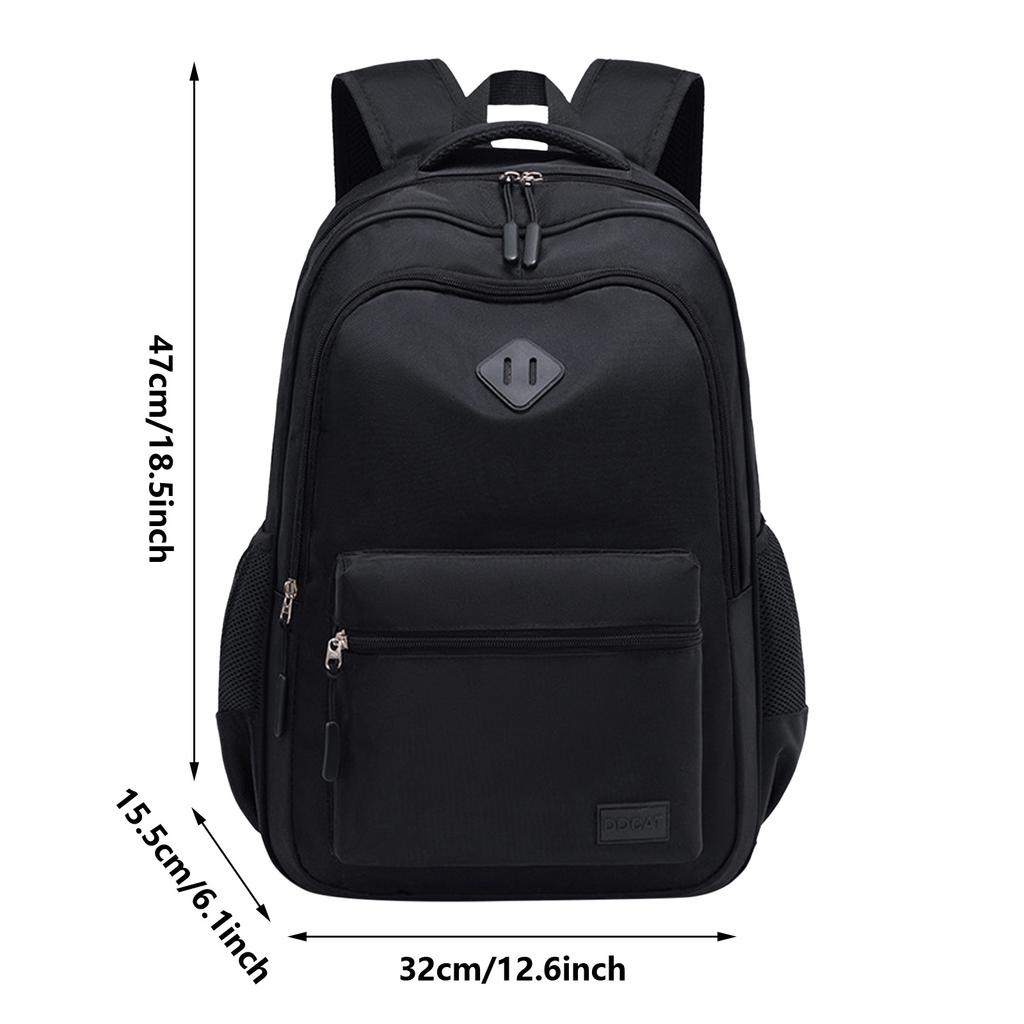 Versatile Backpack Trendy Washable Schoolbag Back To School Clothes Black Grey Blue Red School Student Backpack for Women Men