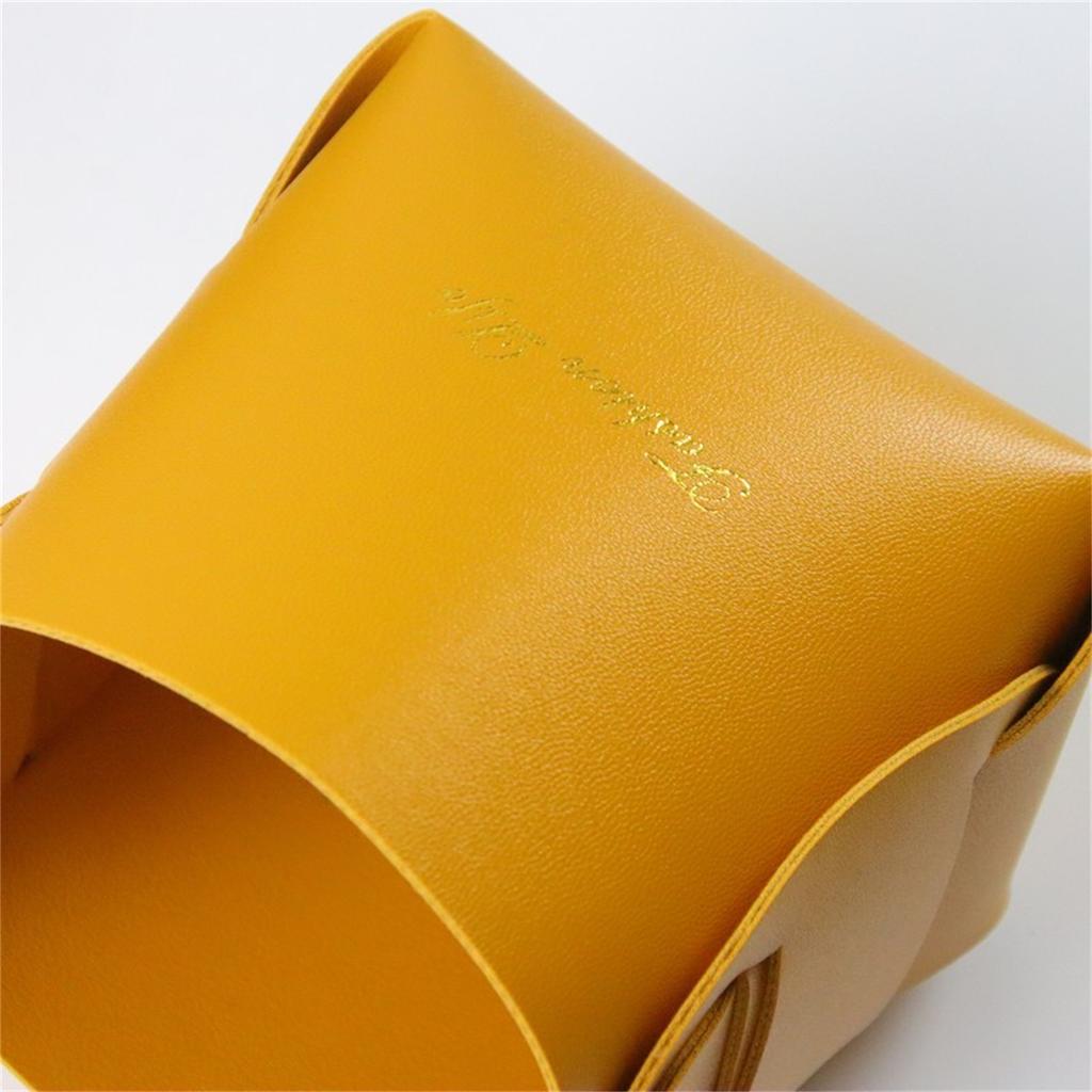 Faltbarer Stifthalter aus PU-Leder, kreativer, abnehmbarer Aufbewahrungsbehälter für Schreibwaren für Studenten, Schreibtischdekoration, Büro-Aufbewahrungseimer