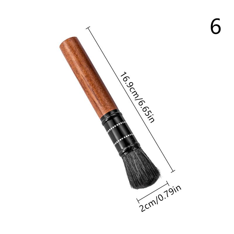 Coffee Brush Grinder Cleaning Tool Bar Counter Powder Home Coffee Brush Remove Coffee Residue Wooden Handle Espresso Brush