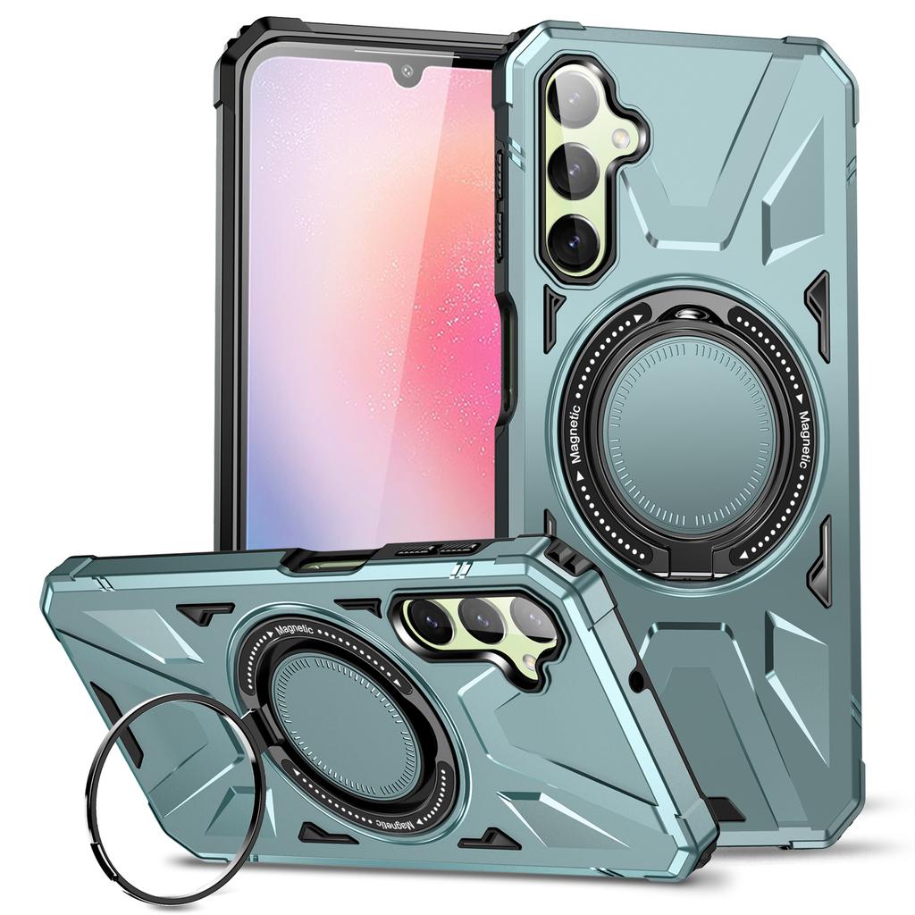 For Samsung Galaxy A24 4G (162.1 x 77.6 x 8.3mm)/A25 5G (Global) (161.0 x 76.5 x 8.3mm) Case Rotatable Kickstand Phone Cover