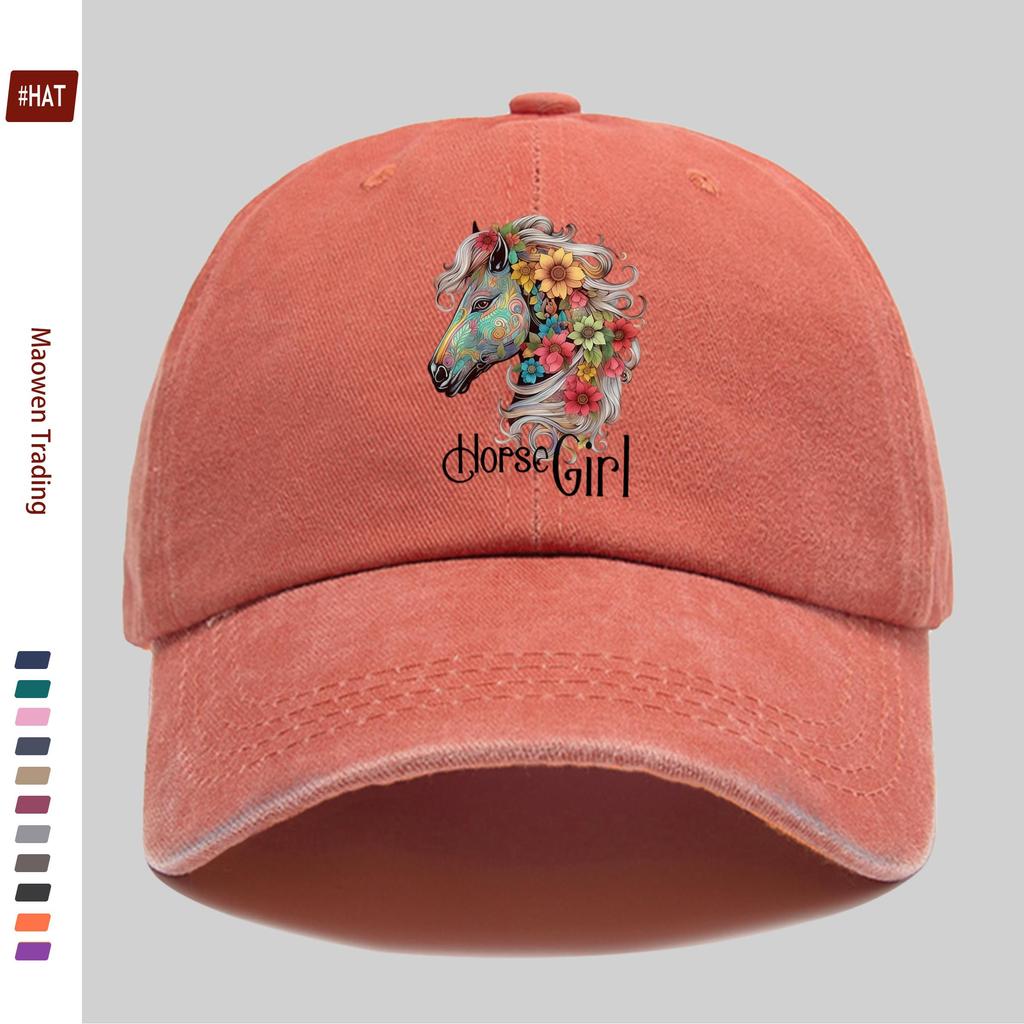 pc pcs Horse Floral Print Trucker Hat Suitable for Dating Outdoor Sports Beach Vacations Fishing Cycling Parties Adju
