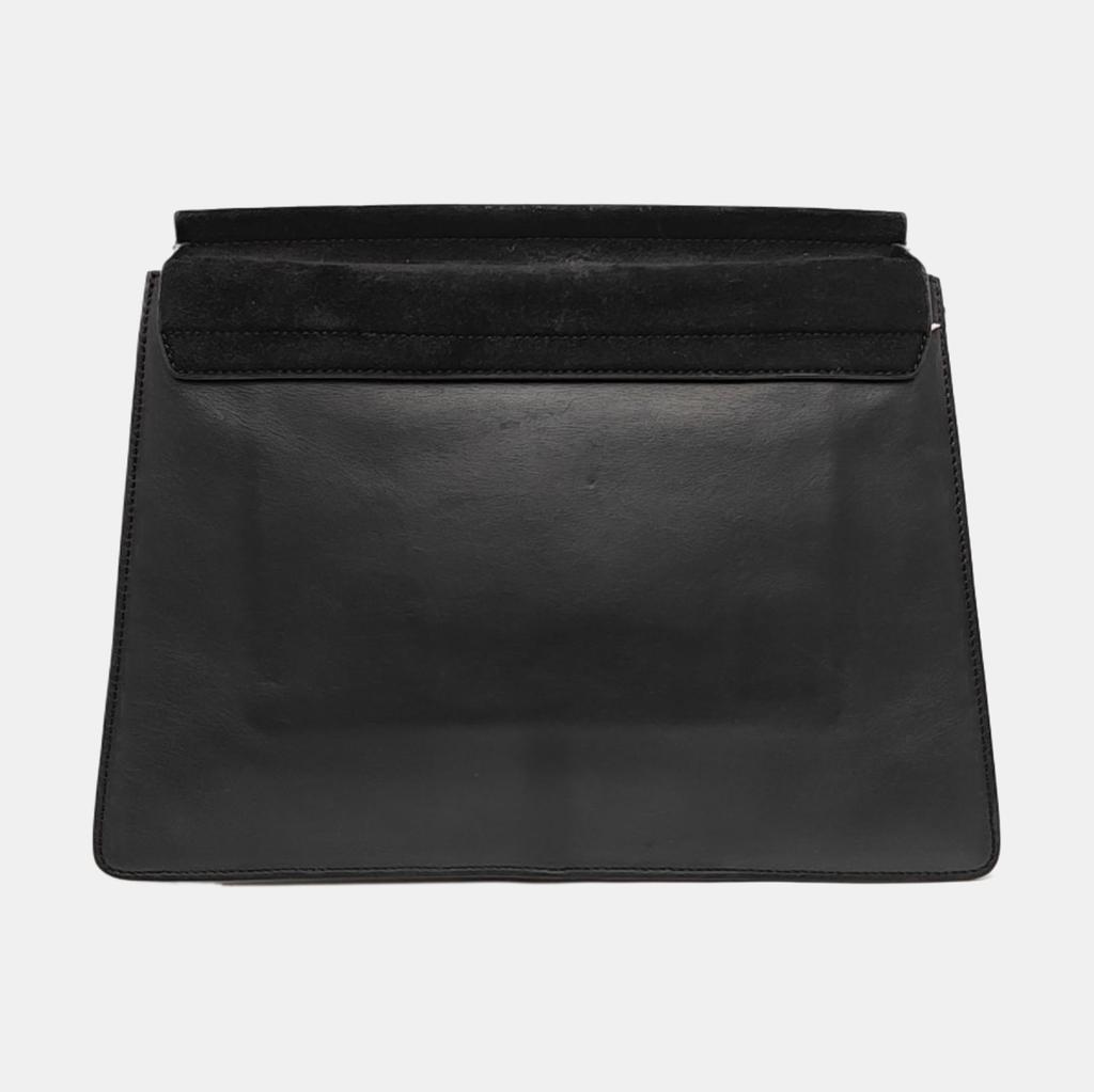 [Pre-Owned] Faye Accordion Style Front Flap Suede Calfskin Crossbody Shoulder Bag - Fair #1WHAMF0