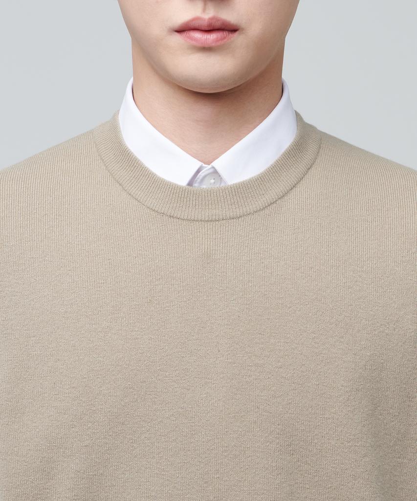 MUSINSA STANDARD Lambswool Crew Neck Knit Vest [Beige]
