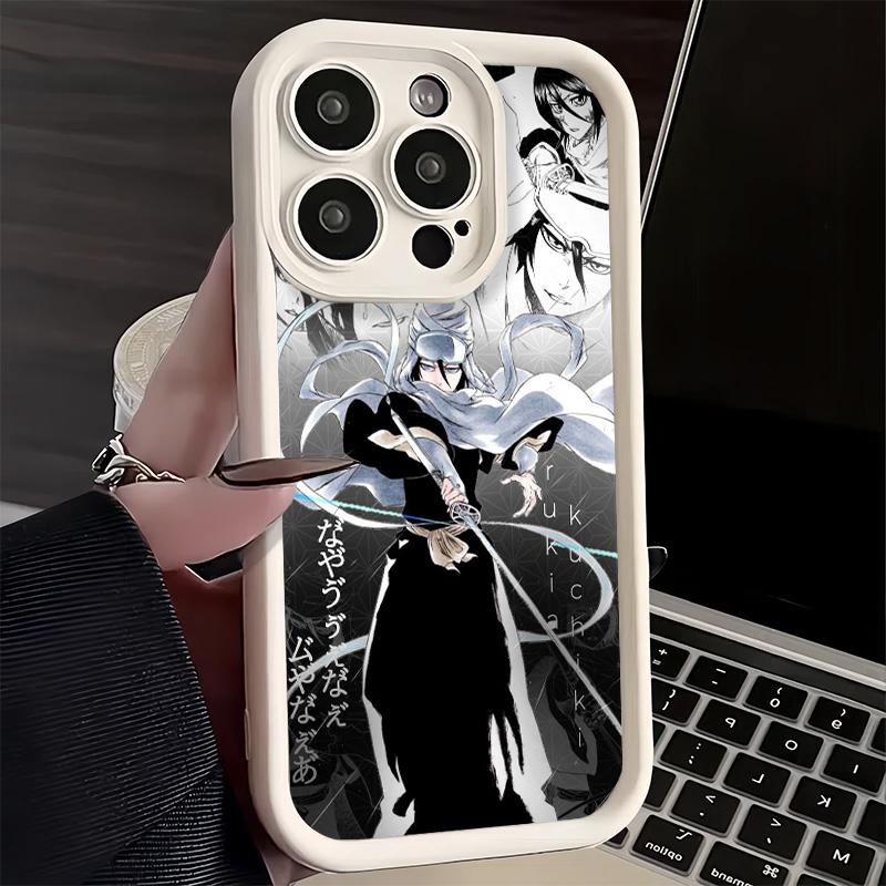 Phone Case for iPhone 17 Air 16E 15 16 Pro Max Bleach Kuchiki Rukia Cover 14 Plus 13 12 Mini Soft Shell Silicone Fundas