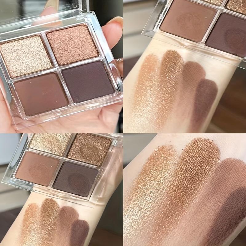 Cement Grey Cool Color Kouřová Čtyřbarevná paleta očních stínů Bouncy Eye Makeup Dlouhotrvající make-up Paletka očních stínů