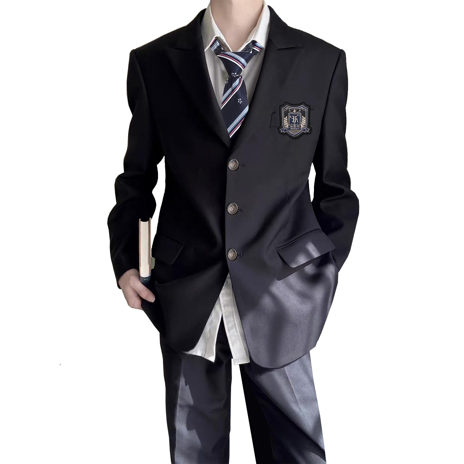 

AOTYP Student Uniform Top and High School Student Gakuran and Cosplay Perfect for Entrance and Graduation Size L Set, Bottoms, Suit, Men s Women s