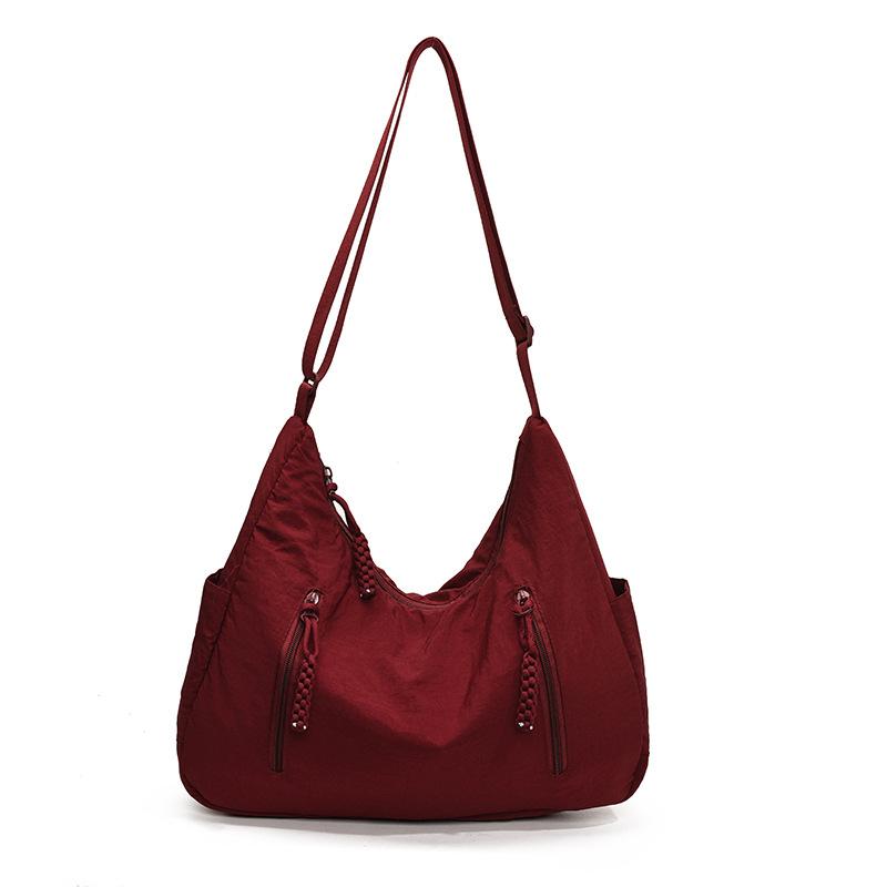 Nylon Messenger Bag Female Student Class Messenger Bag Large Capacity Commuter Waterproof Cloth Bag Simple Versatile Shoulder