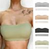 Detachable-Strap Seamless Strapless Wireless Convertible Bandeau Bra Non-Slip Sports Bra Push-Up Comfortable & Breathable Bra for Women