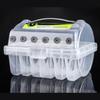 Fishing Tackle Box 6 Compartments Fishing Accessories Line Hook Storage Case Double Sided Fishing Tool Organizers Box