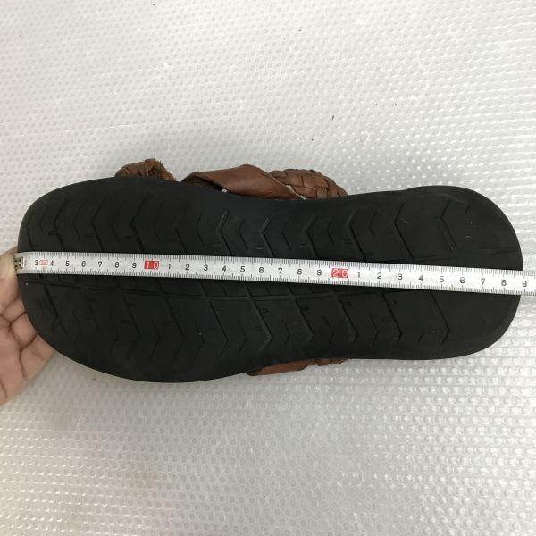 ZEUS Ledersandalen 41 25.5-26.5 braun flach Italien(GEBRAUCHT)