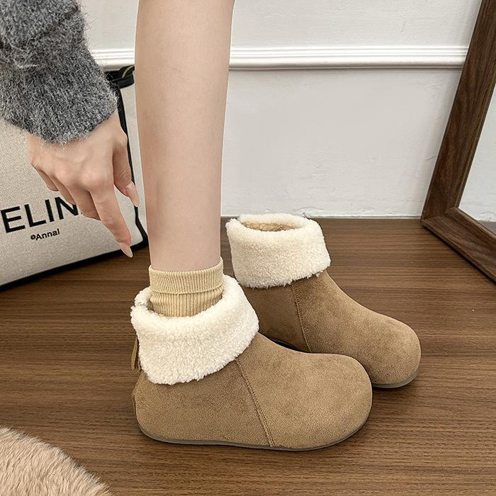 Women's Thick-soled Winter Warm Fur an Inner Lining Plush Snow Boots Non-slip Wear Casual Sports Cotton Boots
