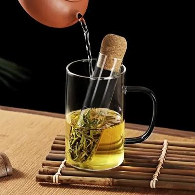 Teesieb Teefilter Sieb Glaspfeife Kreativer Tee-Begleiter Teebereiter Aufbrühen für Gewürz Kräutertee Sieb Teegeschirr Werkzeug Zubehör