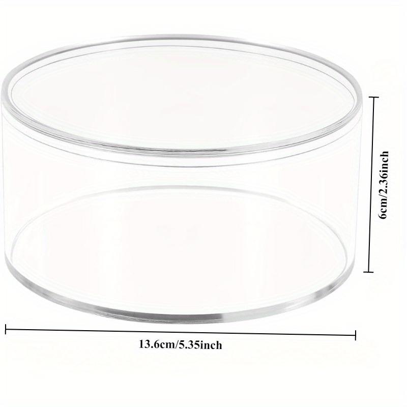 4/8 Stück Runde Acrylgläser mit Deckeln 13,6 cm Ausstellungs-Schmuck-Organizer-Behälter für Hochzeitsgeschenke, Party-Leckereien, Perlen & Bastelbedarf