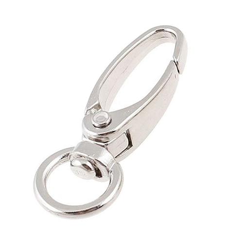 9 st Silver Tone D Swivel Trigger Krokar Zinklegering Nyckelring Hummer Spännen