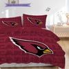 Arizona Cardinals Vzorovaná Sada Povlečení Prošívaná Přikrývka Povlak na Polštář Domácí Dekorace Narozeninový Dárek (1 * povlak na peřinu + 2 * povlak na polštář, bez jádra)
