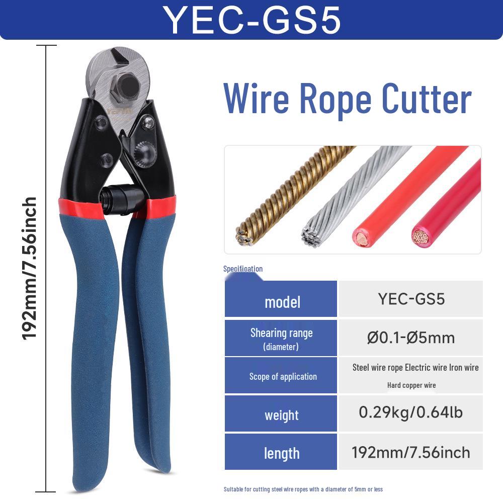 Industrial Steel Cable & Wire Cutting Pliers - 7.6 Labor-Saving Lead Seal and Clothesline Cutters