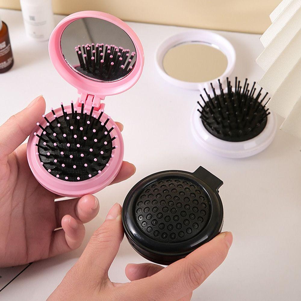 Mirror Hair Styling Tool Air Cushion Comb Folding Airbag Comb Massage Comb Hair Comb with Mirror
