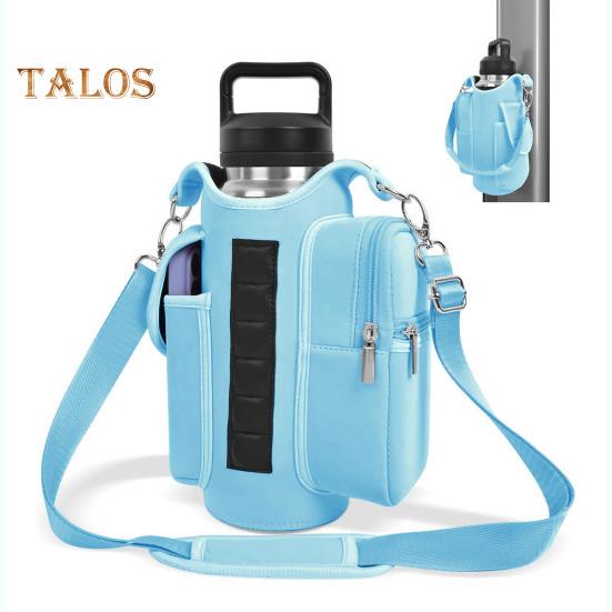 Magnetic Water Bottle Holder Crossbody Bag Waterproof Oxford Kettle Pouch for Gym Outdoor Hiking Fitness Essentials Organizer