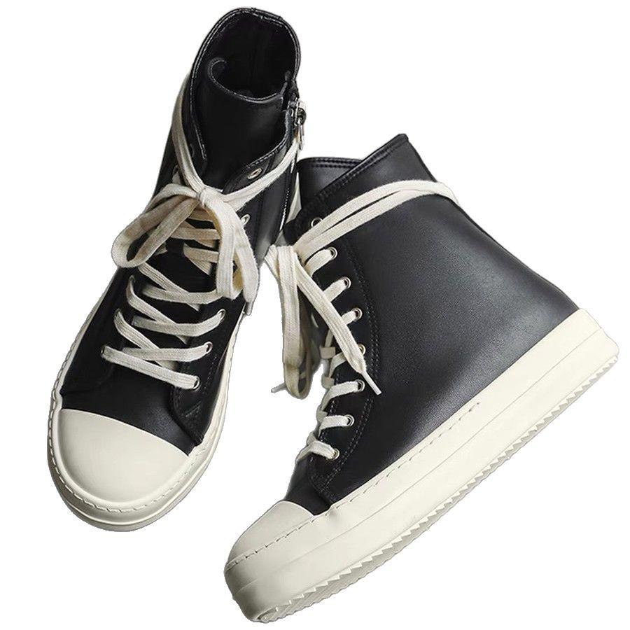 Women's Casual High-Top Canvas Ankle Boots, Milk Cream Sole - Sneakers for Women and Couples