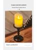 Antique European-Style Black Candlestick, Medieval Resin Ornament for Dining Table Decor.