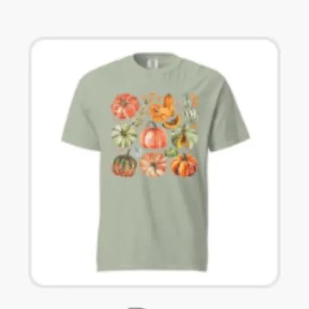 Garden Vegetable Short Sleeve Shirt Vintage Halloween Botanical Fruit Pumpkin Comfort Unisex Tshirt 100 Cotton Unisex Streetwear