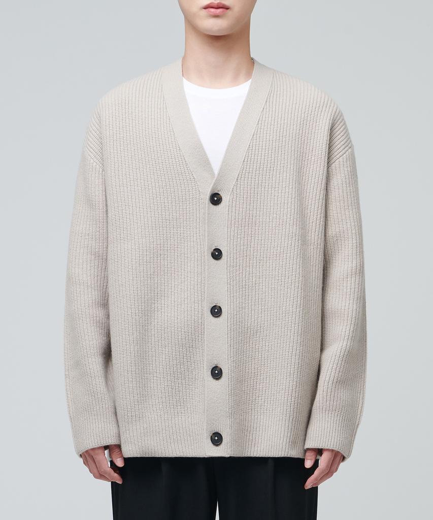 Musinsa Standard Lambswool Oversized Cardigan [Mushroom]