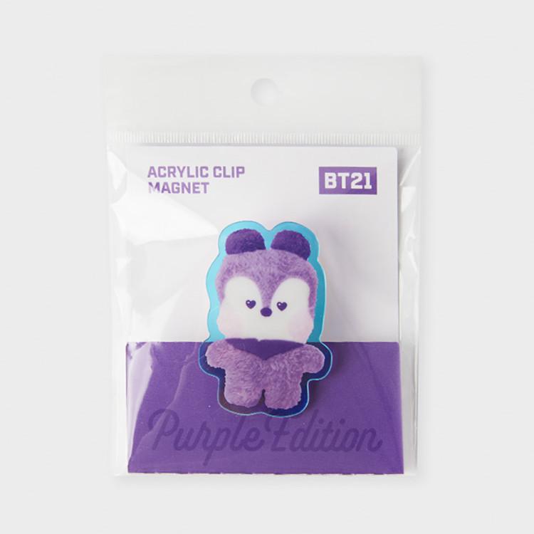 

Line Friends BT21 MANG Purple of Wish Edition Minini Acrylic Clip Magnet