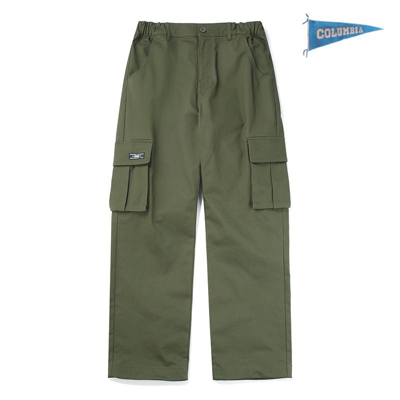 COLUMBIA UNIVERSITY Nyc Label Cp Multipocket Loose Fit Pants Dark Khaki