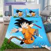 Dragon Ball Kid Goku Childhood Bedding Set, 1 Duvet Cover & 2 Pillowcases, Home Decor, Perfect Gift for Dragon Ball Fans