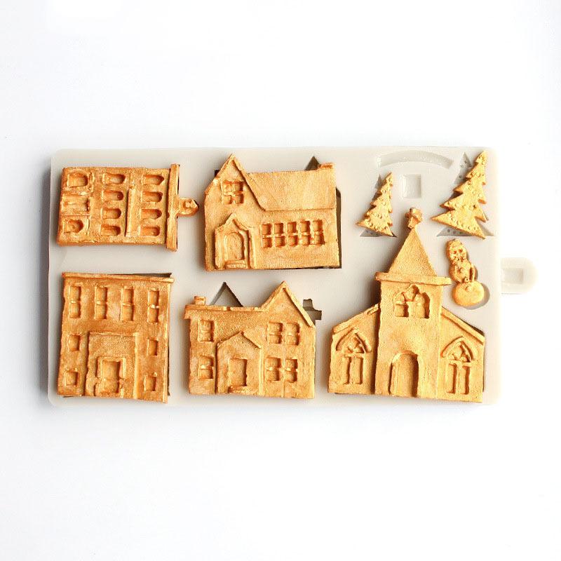 Plastic Baking Tools Cake Decoration Ornaments Fortune Happiness Longevity Spring Loaded Cutting Mold Sugar Art Moulds