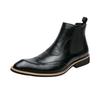 Martin Boots Summer High-top Leather Shoes Inner Height Increase British Chelsea Boots Short Boots Medium-top Business Casual Boots