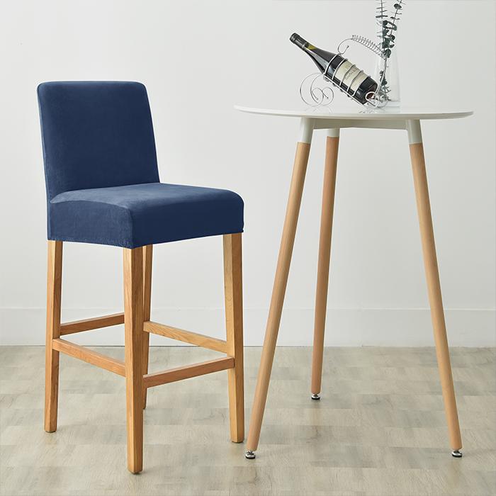 Cover For Bar Stool, Velvet, Navy Blue