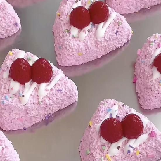 Strawberry Cream Cake Squeeze Toy Stress Relief Simulated Triangle Cake Sensory Toy Home Office Worker Soft Stretchy Dessert Fidget Toy