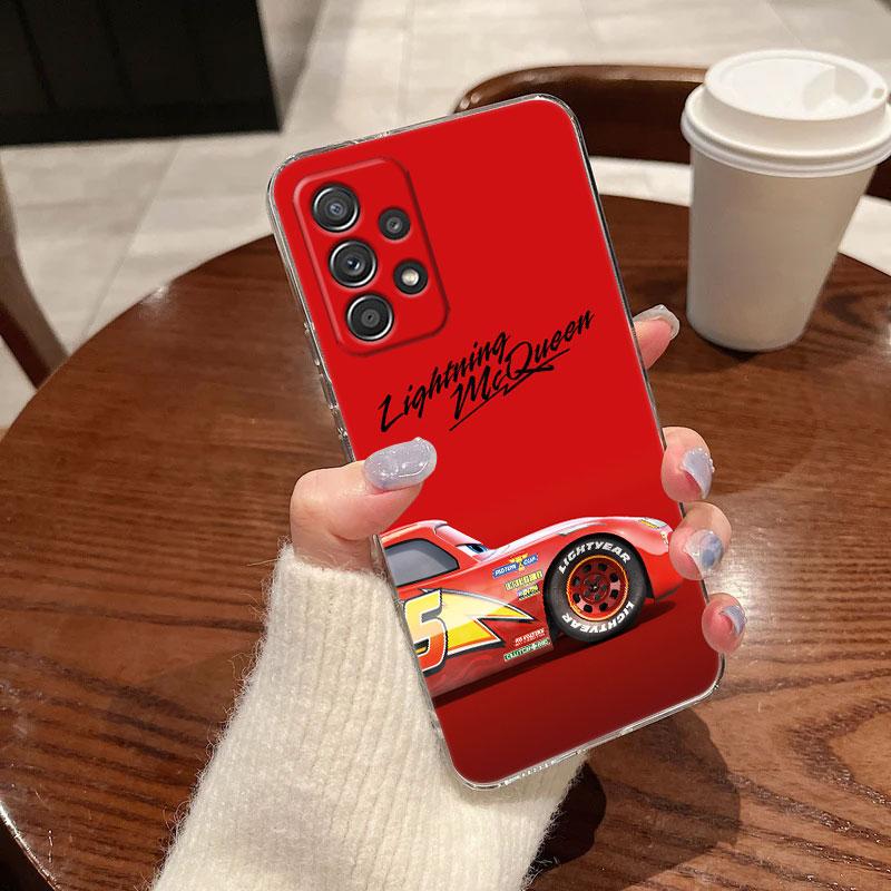 Clear Case For Samsung Galaxy A57 A37 A56 A36 A55 A54 A35 A26 A07 A17 A16 A06 A34 A15 Cover Cars Lightning Mcqueen Jackson Storm