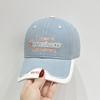 Retro Color-block Baseball Cap for Women Korean Version Makes Face Look Smaller Versatile Soft Top Peaked Cap Japanese Style Wide Brim Hat