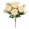 Realistic Touch Artificial Flowers Long Stem Fake Roses  Home Wedding Bridal
