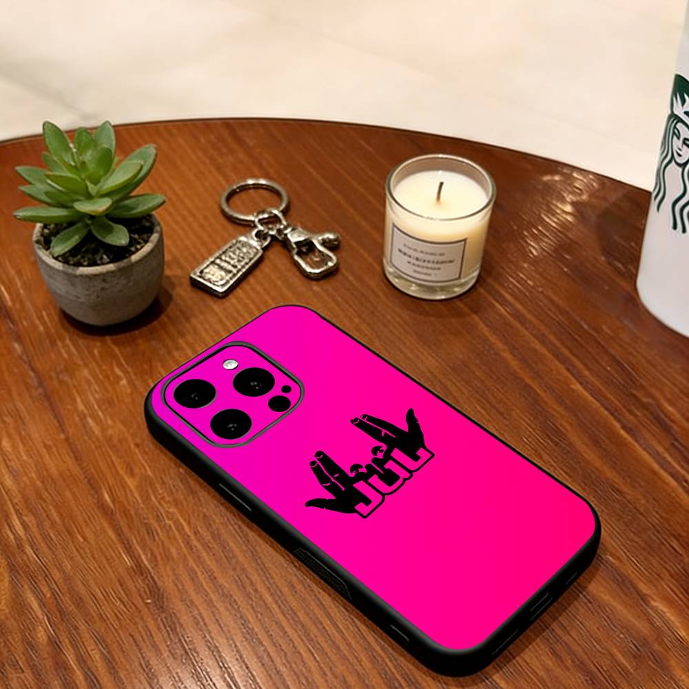 Custodia per telefono rapper JuL per iPhone 17,16,15,14,13,12,11 Plus,Pro Max,XS,Copertura morbida in silicone nero
