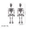 2022 Trendy Earrings European and American Fashion for Creative Punk Retro Skull Robot Earrings Halloween Jewelry Gifts