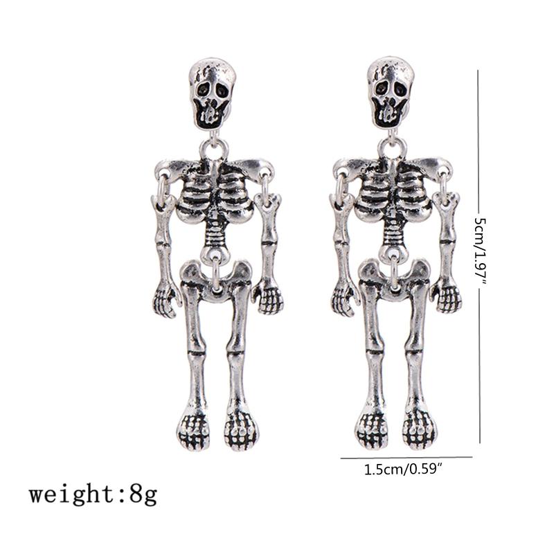 2022 Trendy Earrings European and American Fashion for Creative Punk Retro Skull Robot Earrings Halloween Jewelry Gifts