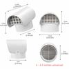 Fine Filter Screen Radon Exhaust Vent Cover Weatherproof Vent Hood  Air Exhaust Circulation