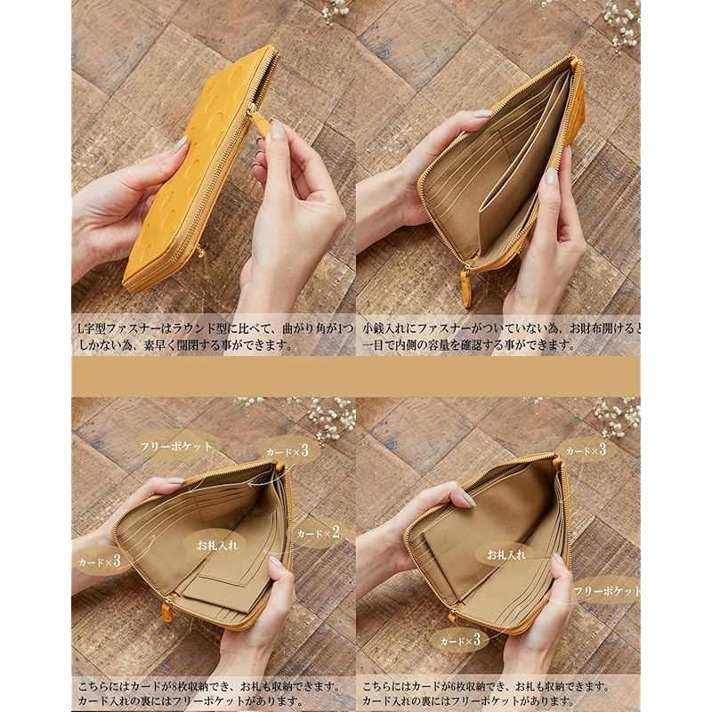 [ZUCCHERO] wallet Thin ladies long wallet l-shape genuine leather Popularity easy to use Zucchero Zuccherofilato official thin wallet thin long wallet