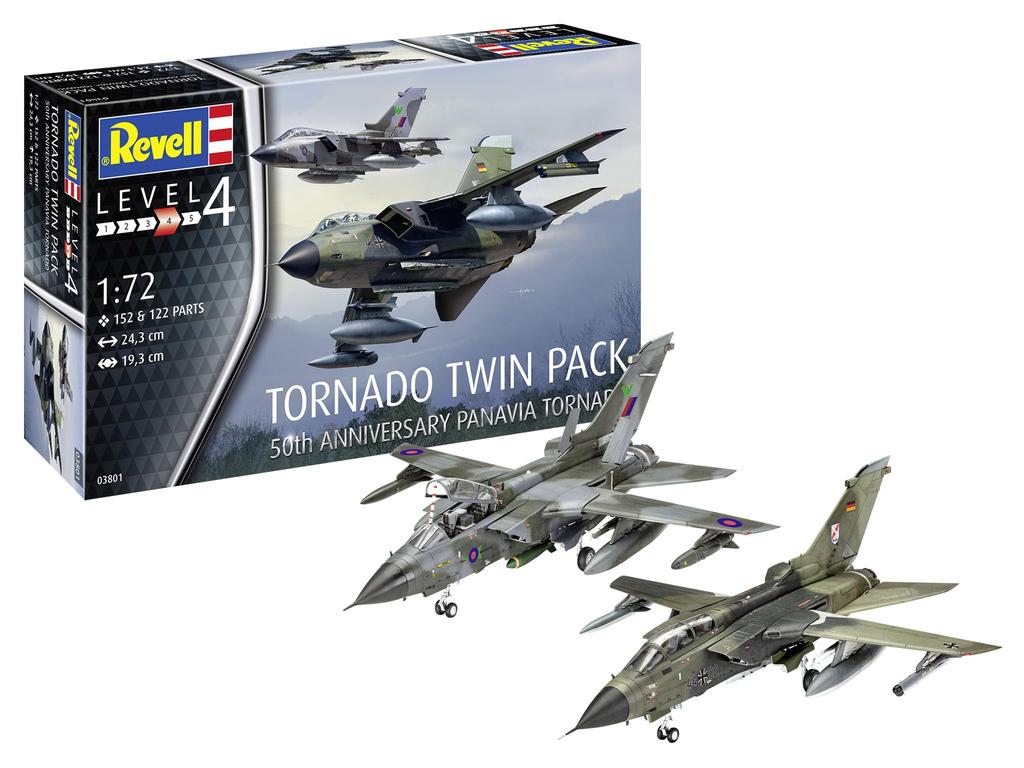 Revell 1/72 German/British Tornado 50th Anniversary Twin Pack Plastic Model Kit 03801