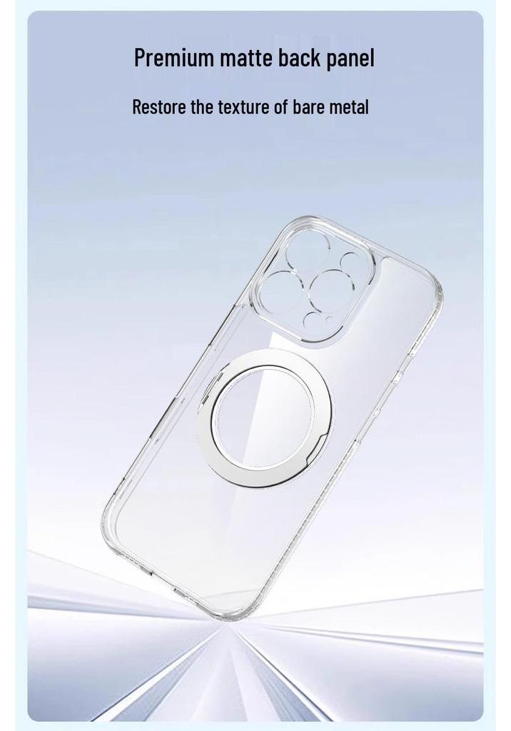 iPhone 17 Pro Case: 360° Rotating Magnetic, Transparent, Full Coverage, Anti-Drop Shell