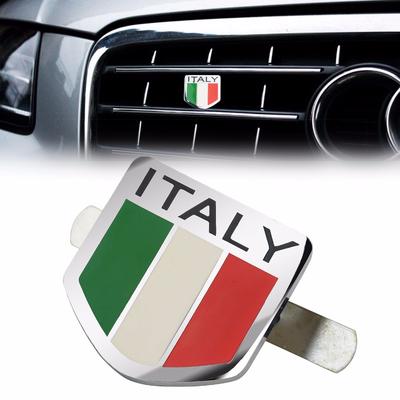 Kovová Itálie Italská vlajka Auto Přední mřížka Gril Emblem Odznak Samolepka Samolepka
